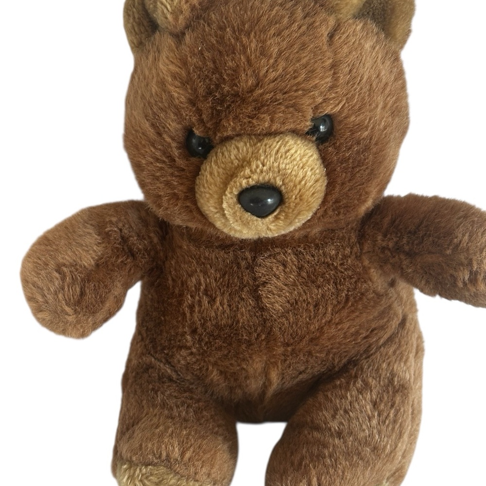 Vintage Classic Brown Teddy Bear Plush – Retro Soft Stuffed Bear Toy